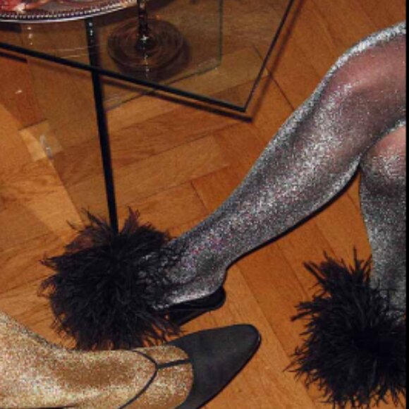 Brand New Swedish Stockings Tora Shimmery Tights - Picture 8 of 8